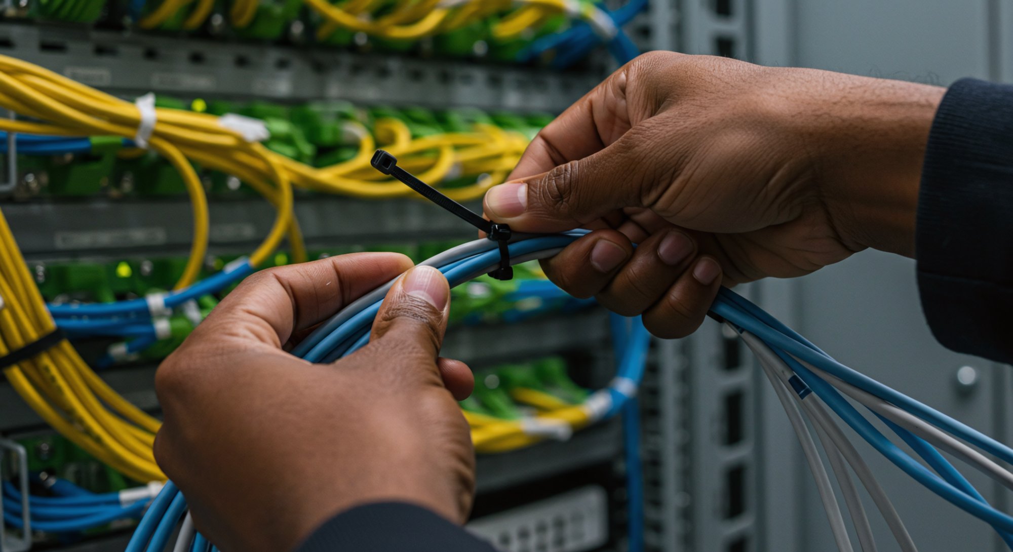 Professional low-voltage cabling work